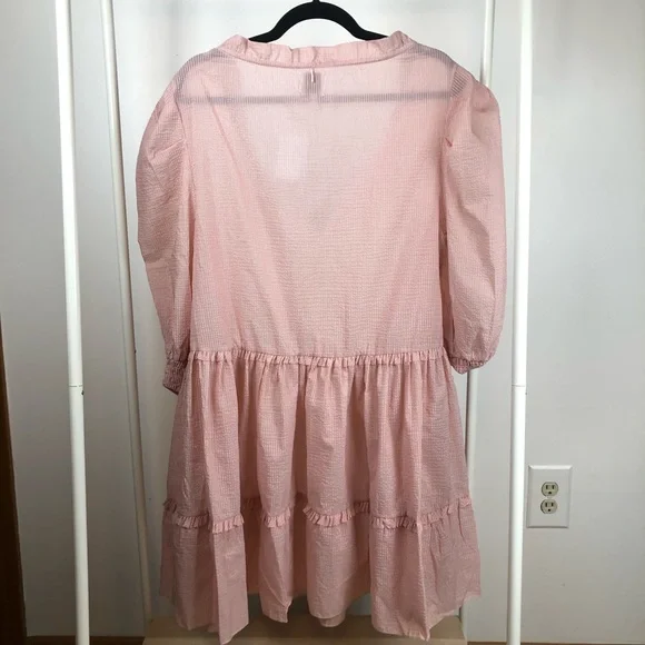 NWT MISA LOS ANGELES Maya Pinstripe Woven Shift Dress M